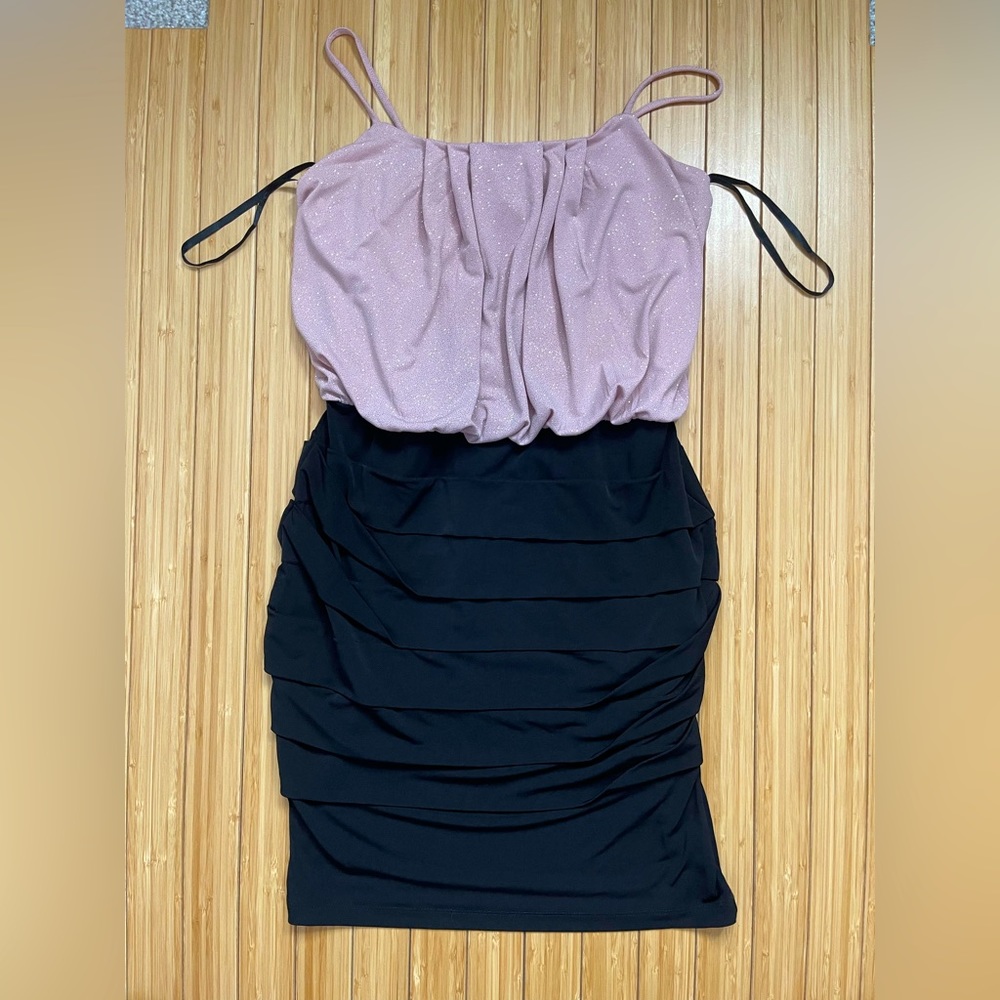 Enfocus Studio Glittered‎ Pink and Black Dress Size 10